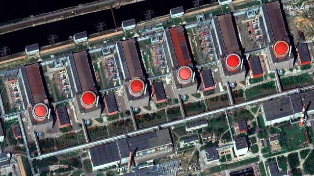 Satellitenbild vom Kernkraftwerk Saporischschja  | Foto: - (dpa)
