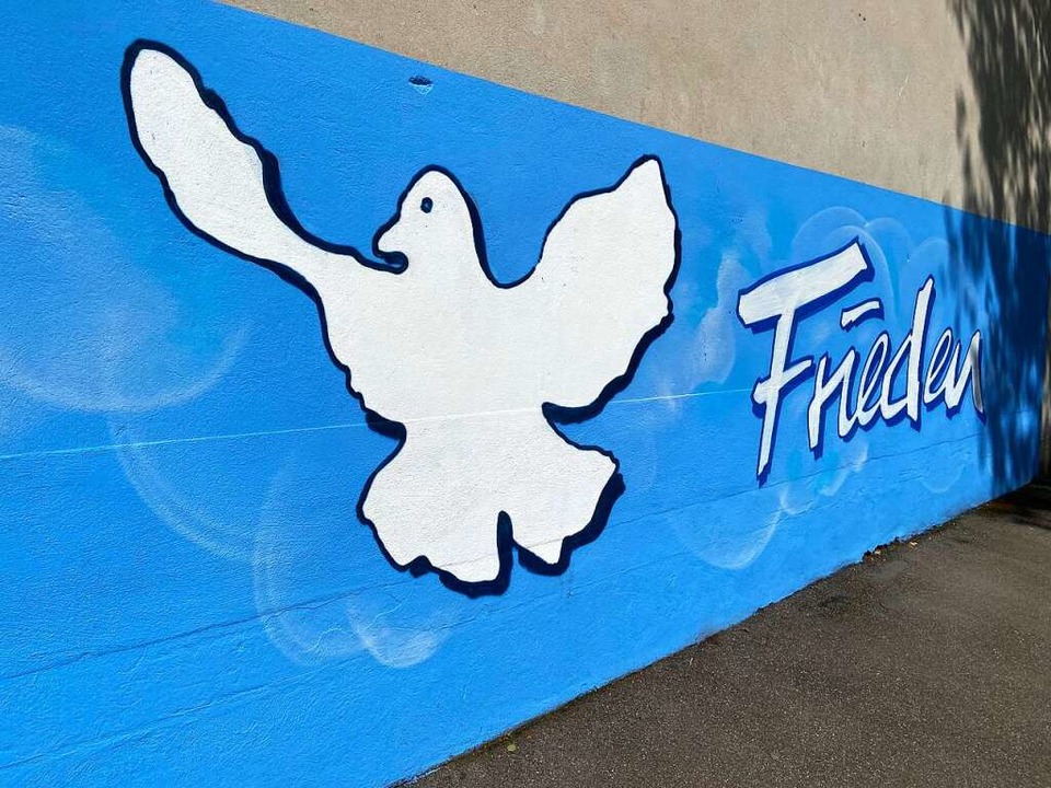 Plakat mit Friedenstaube (Symbolfoto zum Beitrag)  | Foto: Fabian Sickenberger