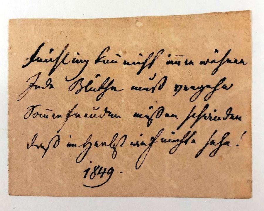 Josef Anton Rueb schrieb Gedichte oft ...nden, dass im Herbst ich Frchte sehe.  | Foto: Charlotte Frse