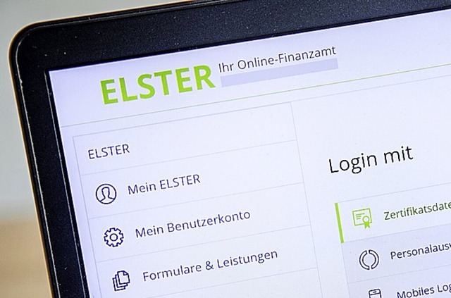 Der Online-Zugang von Elster  | Foto: Christin Klose (dpa)