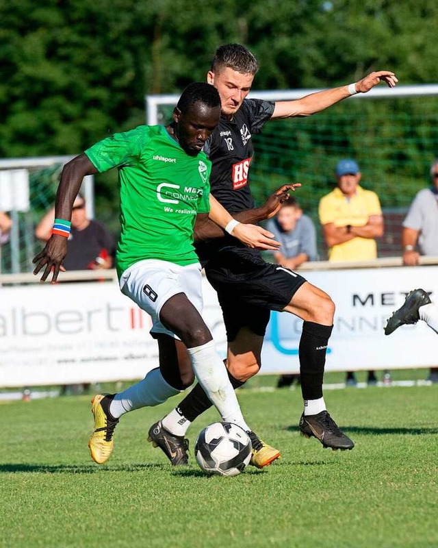 Alieu Sarr erzielte den Siegtreffer fr die DJK in Singen.  | Foto: Wolfgang Scheu