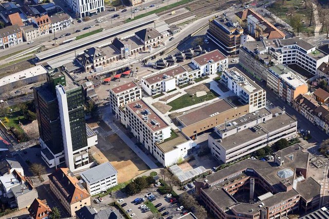 Lrrach belebter Norden mit dem &#8222... Zentrum beim Hebelpark (oben rechts).  | Foto: Erich Meyer