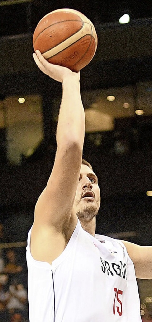 Misst 2,11 Meter: Nikola Jokic  | Foto: Michael Schwartz (dpa)