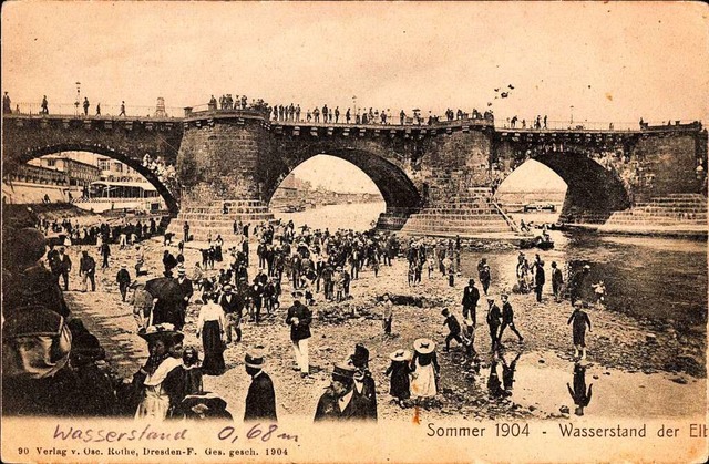 Diese Postkarte zeigt die  Elbe 1904 bei Dresden.  | Foto: imago stock&people