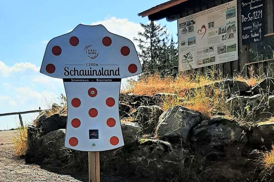 Das Bergtrikot wartet am Ende der Etappe auf dem Schauinsland.  | Foto: Agentur Bergwerk