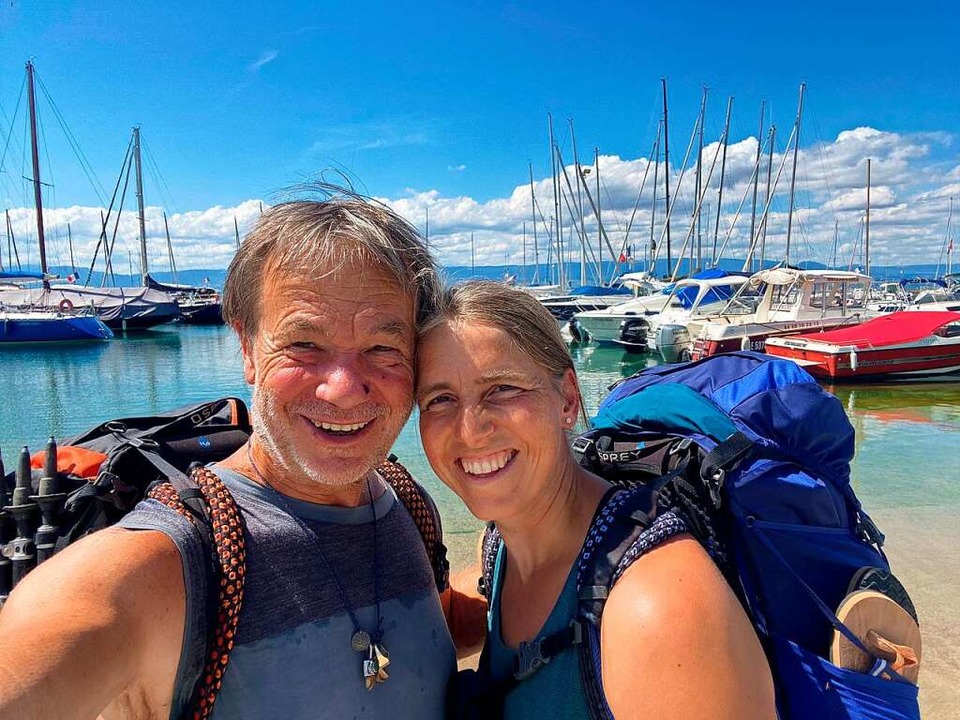 Nach 33 Tagen waren Rafaela und Reinhard Zwerger am Genfer See.  | Foto: privat