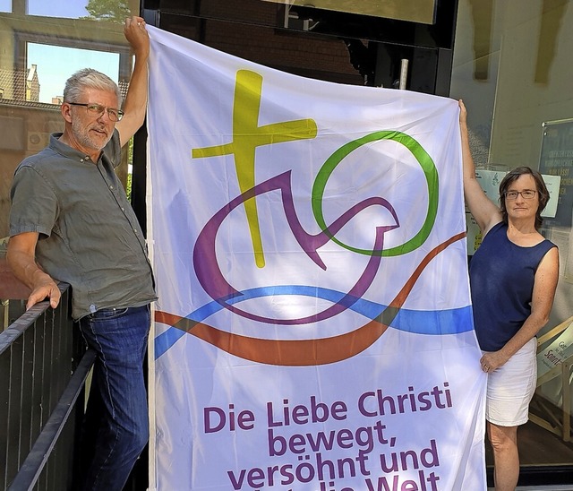 Auch Claudia Roloff und Clemens Bhler...des kumenischen Rates der Kirchen an.  | Foto: Barbara Puppe