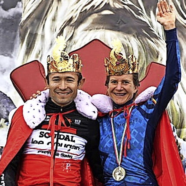King und Queen beim Kronplatz-Marathon: Paez und Morath (rechts)  | Foto: Veranstalter