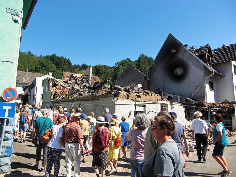Die Strittmatt war ehemals das Zentrum...ach dem Grobrand vor vier Wochen vor.  | Foto: Bernd Rottenecker