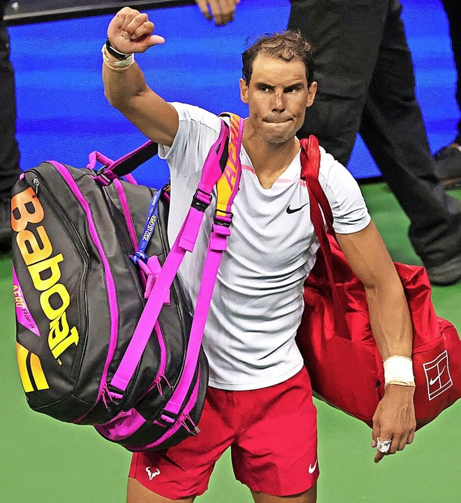 Rafael Nadal ist in Gedanken schon bei seiner hochschwangeren Frau.  | Foto: KENA BETANCUR (AFP)