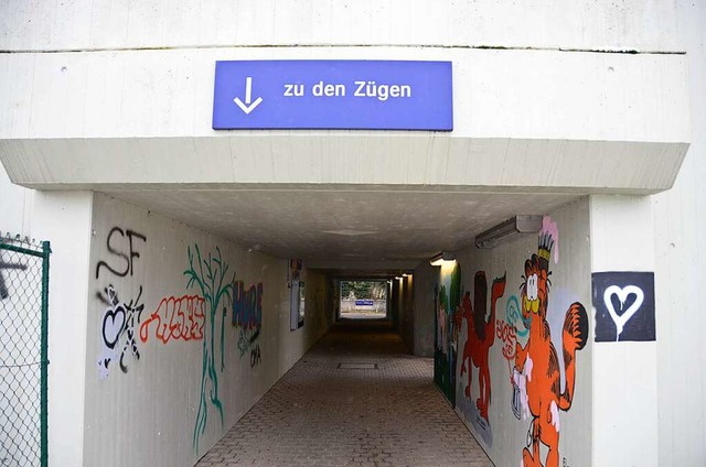 Ort der Beleidigung einer Jugendlichen...ar die Bahnunterfhrung in Schliengen.  | Foto: Andrea Drescher