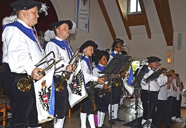 Der Brgerwehr-Spielmannszug bei einem Konzert im Jahr 2017.  | Foto: Roland Vitt