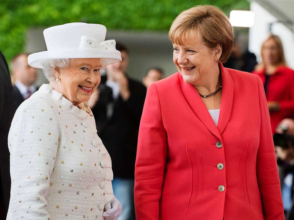 Die Queen und die Kanzlerin beim Staatsbesuch 2015.