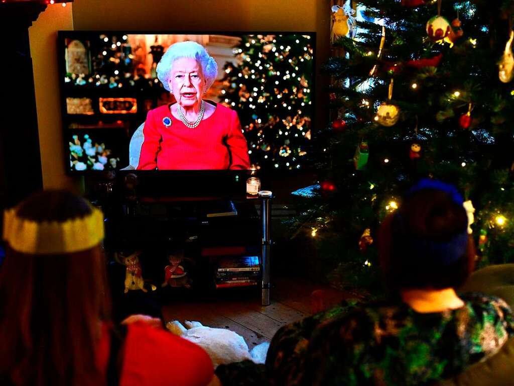 Die Queen bei ihrer jhrlichen Weihnachtsansprache.