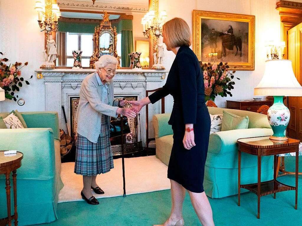 Queen Elizabeth II. und Liz Truss.