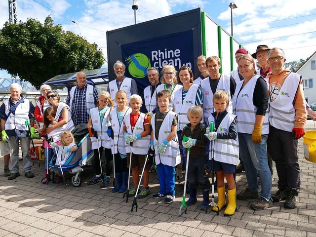 Auch die Kinder waren bei der Mllsammelaktion mit Feuereifer dabei.  | Foto: Martina David-Wenk