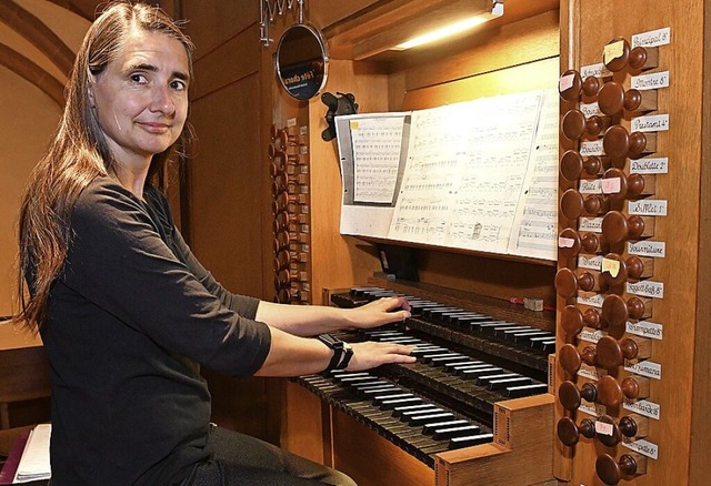 Lilo Kunkel an der Orgel   | Foto: Wolfgang Knstle