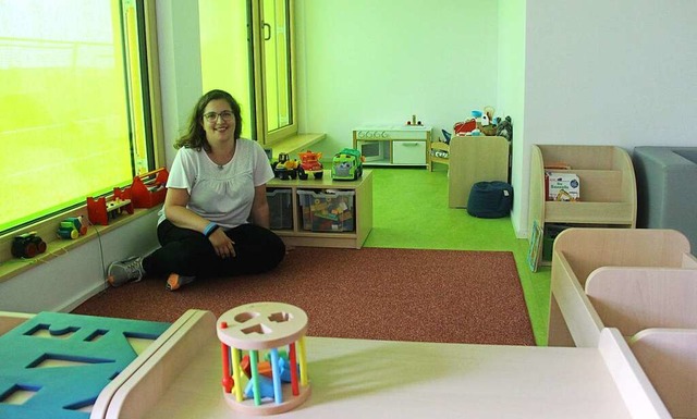 Simone Eltjes leitet seit 2015 die Bt...nderkrippe  in der Kindergartenstrae.  | Foto: Horst David