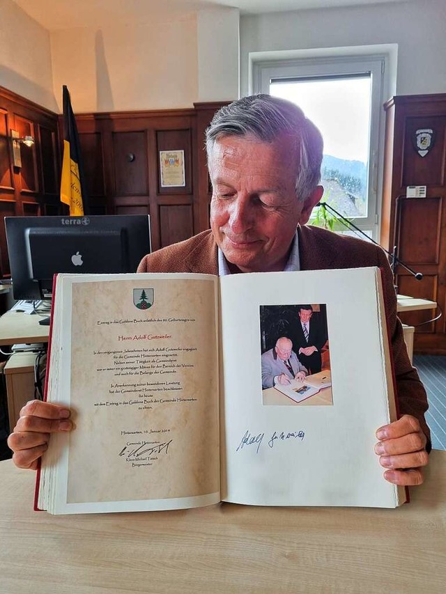 Der Lieblingseintrag von Brgermeister...zen und Gemeinderat von Hinterzarten.  | Foto: Nadine Klossek-Lais