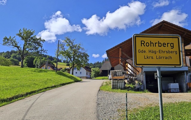 Rohrberg, auf 856 Metern ber dem Meer...ick ber das Wiesental bis zum Belchen  | Foto: Gerald Nill