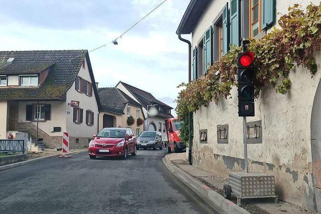 Die Gündlingerstraße in Ihringen ist bis Mitte Dezember gesperrt