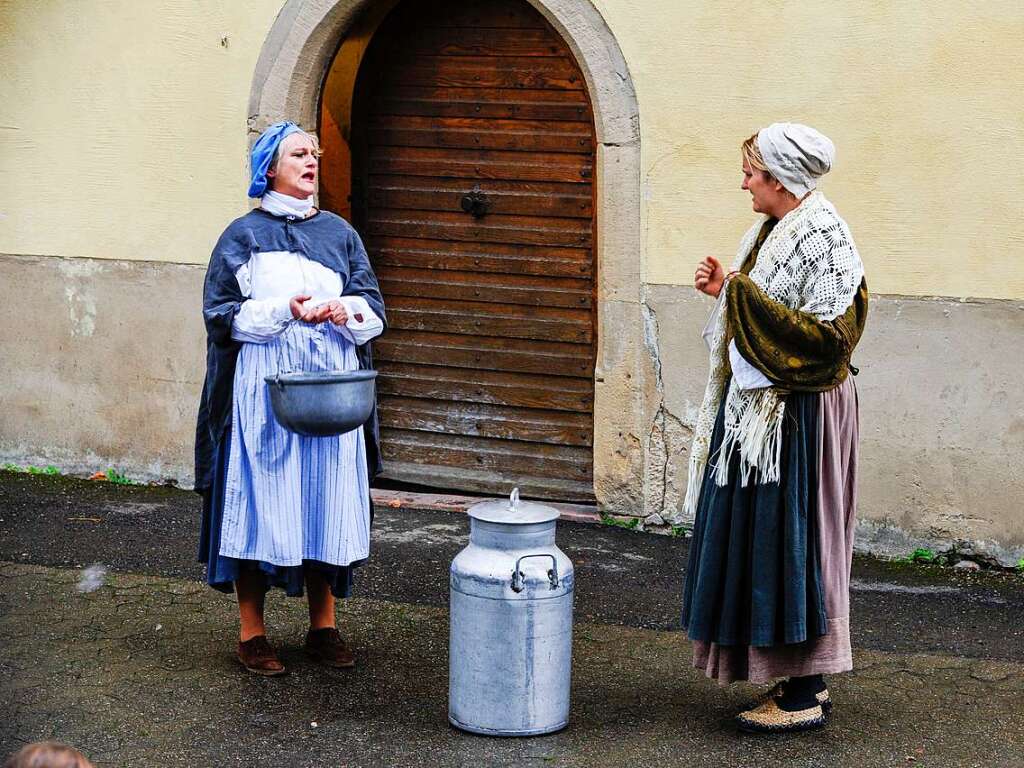 Das Spektakel mit 250 Akteuren brachte Theaterstcke, mittelalterliches Marktgeschehen, den Wettstreit der Gaukler und vieles mehr in die historische Altstadt.