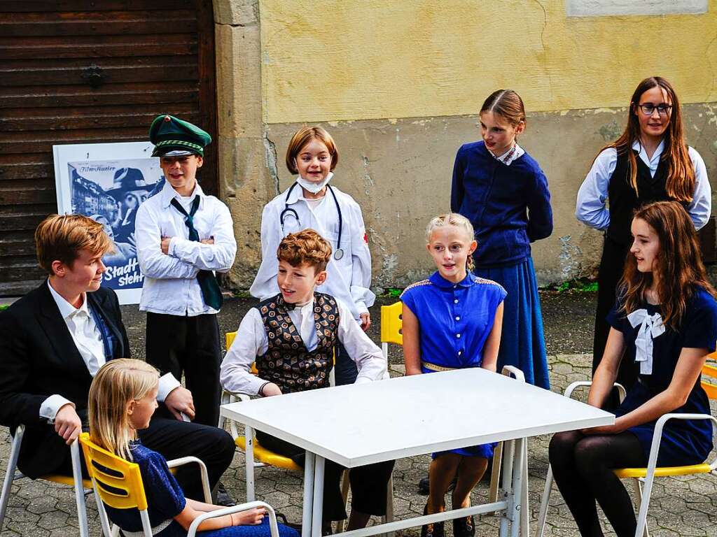 Das Spektakel mit 250 Akteuren brachte Theaterstcke, mittelalterliches Marktgeschehen, den Wettstreit der Gaukler und vieles mehr in die historische Altstadt.