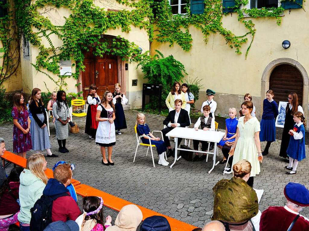 Das Spektakel mit 250 Akteuren brachte Theaterstcke, mittelalterliches Marktgeschehen, den Wettstreit der Gaukler und vieles mehr in die historische Altstadt.