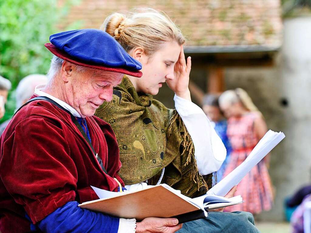 Das Spektakel mit 250 Akteuren brachte Theaterstcke, mittelalterliches Marktgeschehen, den Wettstreit der Gaukler und vieles mehr in die historische Altstadt.