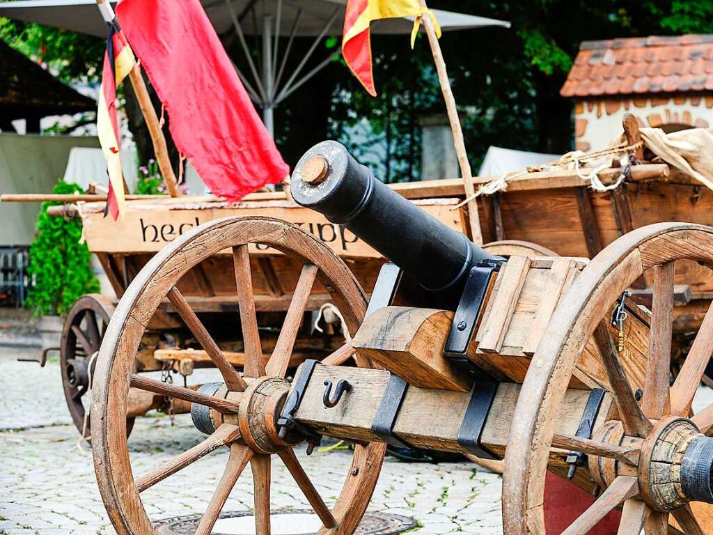 Das Spektakel mit 250 Akteuren brachte Theaterstcke, mittelalterliches Marktgeschehen, den Wettstreit der Gaukler und vieles mehr in die historische Altstadt.