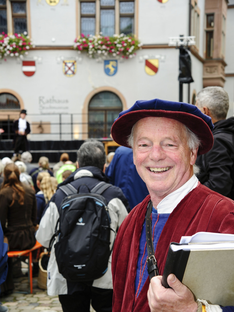 Das Spektakel mit 250 Akteuren brachte Theaterstcke, mittelalterliches Marktgeschehen, den Wettstreit der Gaukler und vieles mehr in die historische Altstadt.