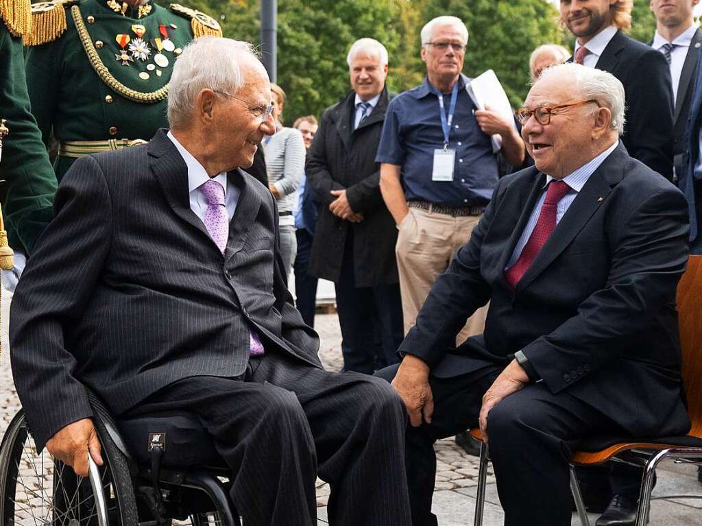 Wolfgang Schuble mit Hubert Burda