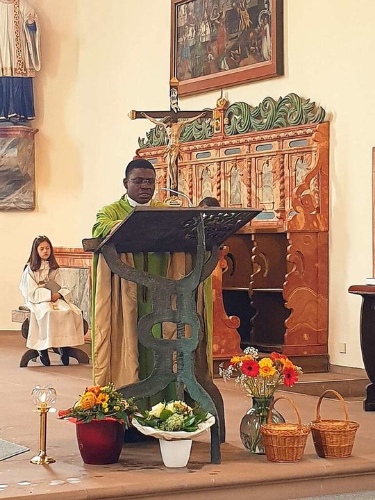 Der neue Pfarrer Emmanuel Lossou  | Foto: Sonja Niederer