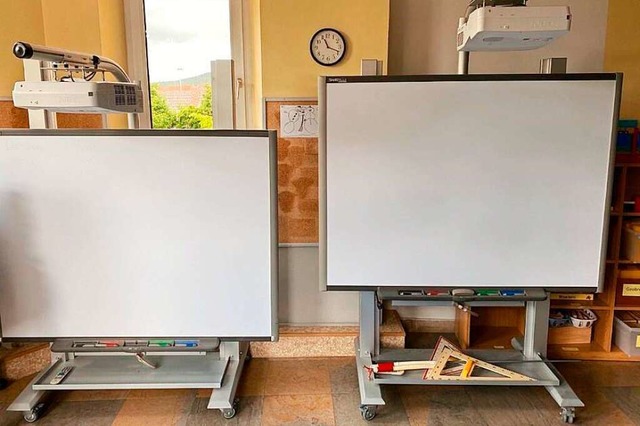Auf Ebay-Kleinanzeigen ergattert: zwei gebrauchte Smartboards  | Foto: Ulli Waldkirch