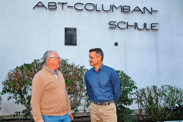 Der Rektor der Abt-Columban-Schule, Wo...nstertler Gemeinderat die Plne vor.  | Foto: Rainer Ruther