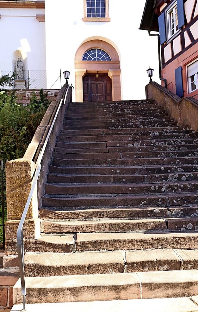 Die Treppe wird saniert.  | Foto: Herbert Birkle