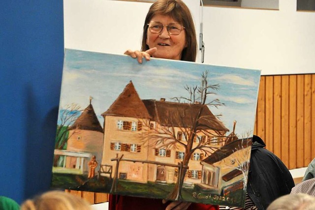 Zur Grndung gab es ein Schloss-Gemlde der Schloss-Nachbarin Ritva Kundt.  | Foto: Alexandra Kenz
