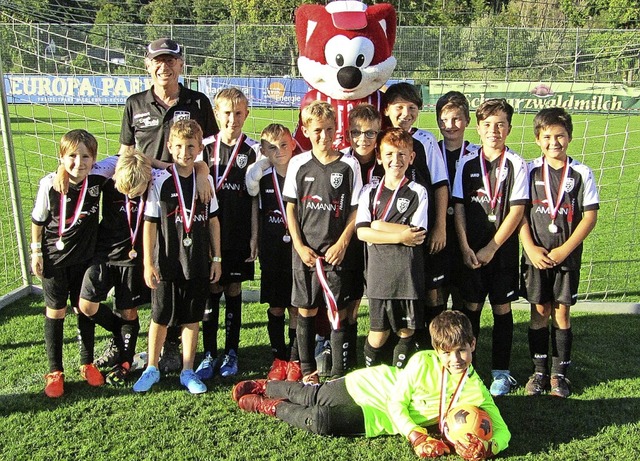 Das Treffen mit dem SC Freiburg-Fchsl...ht beim Kinderfuballtag in Freiburg.   | Foto: Dorothe Kuhlmann