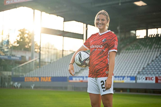 Marie Mller im Freiburger Dreisamstadion  | Foto: Niklas Batsch