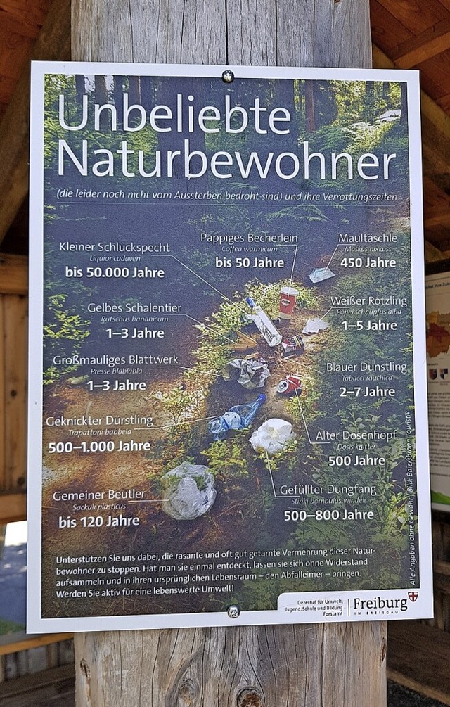 Plakat mit Fun-Faktor zu wichtigem Thema  | Foto: Bernward Janzing