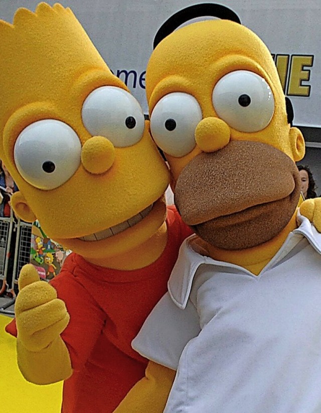 Begeistert von der deutschen Sprache: Homer Simpson (rechts)  | Foto: Daniel Deme