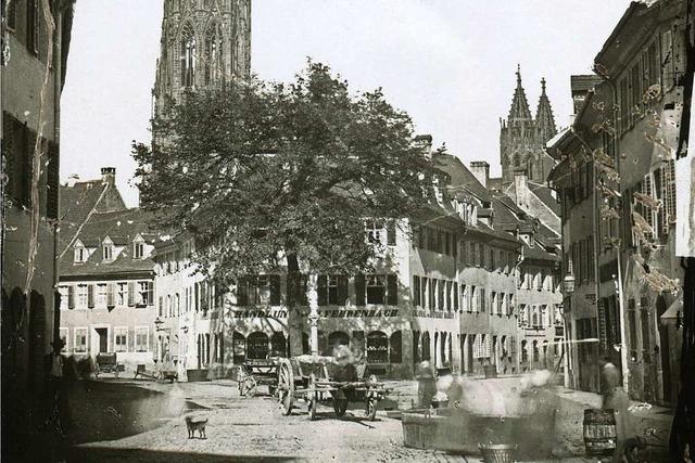 So sah Freiburgs Oberlinden-Platz vor 160 Jahren aus