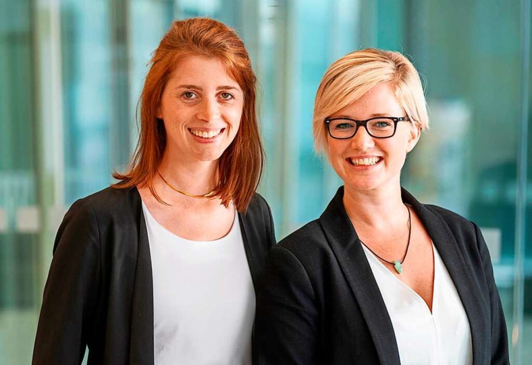 Zwei aus dem Grndungsteam von Dermagn...luidik-Ingenieurin Katharina Dormanns.  | Foto: Martin Stollberg
