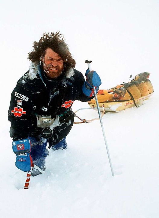 Reinhold Messner bei seinerAntarktis-Expedition im Jahr 1990  | Foto: Udo Bernhart