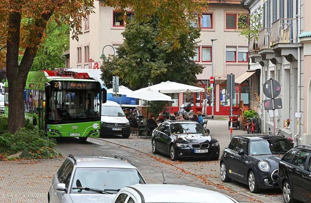 Parkpltze an der Sandstrae knnten wegfallen.  | Foto: Thomas Kunz