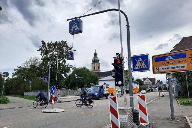 Provisorische Ampel in Rheinfelden bremst Verkehr noch ein Jahr aus