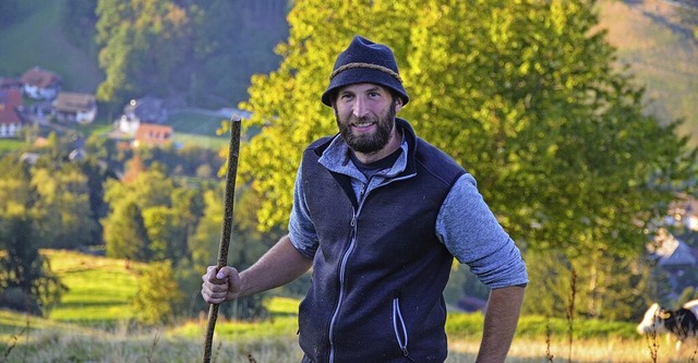 Weidewart Marc Bhler freut sich schon auf den Viehabtrieb am Samstag.  | Foto: Gabriele Hennicke