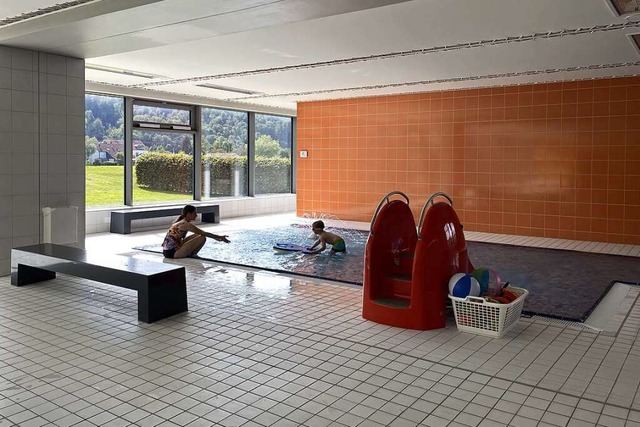 Warmbadetage gibt es in Maulburg in di...n  nur im Kleinkinder- und Lehrbecken.  | Foto: Valerie Wagner