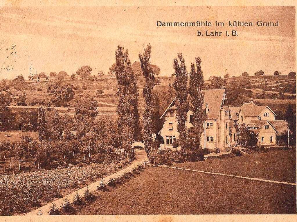 Das Gasthaus Dammenmhle auf historischen Ansichtskarten