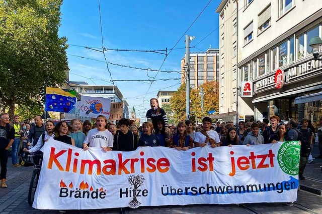Am 23. September 2022 gingen zwischen ...for Future in Freiburg auf die Strae.  | Foto: Anika Maldacker